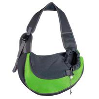 Kvėpuojanti tinklinė rankinė per petį augintiniams mažiems šunims ir katėms Single Shoulder Bag - Small žalia