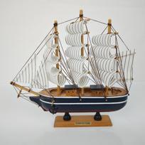 24cm medinio burlaivio modelis Viduržemio jūros dekoras 24CM