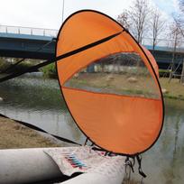 Foldable 108cm Kayak Sail with Transparent Window Green Version
