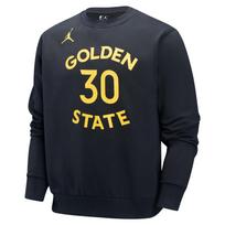 Jordan X NBA Collaboration Courtside Golden State Warriors Stephen Curry 30 Casual Fleece Crewneck Sweatshirt Men sweatshirt Black FV8669010 L