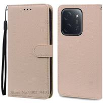 „Poco C85“ dėklas, odinis atverčiamas piniginės dėklas, skirtas „Xiaomi Poco C85“ dėklui, „PocoC85 Poco C85 C 85“ telefono dėklas su kortelių laikikliu „Fundas“ For POCO C85 smėlis