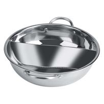 27 29 31cm Thick Stainless Steel Hot Pot Two Flavor Separation Induction Cooker Usable 32cm white