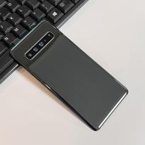 Galinio dangtelio dėklai Baterijos dangtelio korpusas Samsung Galaxy S10 5G versijai Galinis stiklinis dėklas juoda