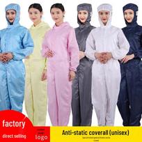 Unisex Mėlynas/Baltas Antistatinis Apsauginis Švaraus Kambario Kombinezonas su Gobtuvu Dažymui Purškiamuoju Būdu S; White One-piece, Hooded