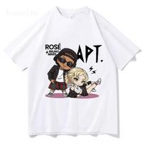 ROSE Bruno Mars MARŠKINĖLIAI Mada Vyrams/Moterims Harajuku Grafiniai Marškinėliai Unisex HIP-HOP Estetika Vintage Marškinėliai UNISEX Marškiniai S