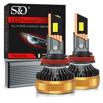2 vnt. H1 H4 H7 LED priekinių žibintų lemputės Canbus H8 H11 9005 HB3 9006 HB4 9012 Hir2 Turbo automobilio priekinis žibintas 140W 60000LM 12V 24V Automobilis 10 varinių vamzdelių lemputė 6000K H11 H8