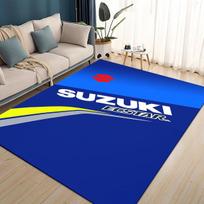 3D lenktyninio automobilio S-SUZUKI logotipas Motociklo kilimas kilimėlis svetainei miegamajam namų sofos dekoravimui, vaikų žaidimams neslystantis grindų kilimėlis 40x60cm( 15x23in )