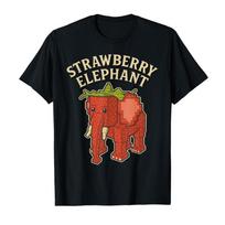 Strawberry Elephant Funny Italian Brainrot Kids Gaming Meme T-shirt for Men Women Cotton T Shirts Short Sleeve Tops S