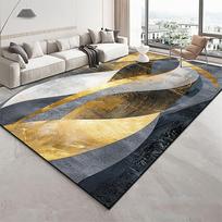 Modernus auksinių geometrinių raštų kilimas svetainei, lengvo prabangos kilimai miegamojo dekoravimui, didelio ploto svetainės sofos šoninės grindų dangos 200x300 60*90cm