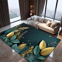 3D Nuostabus Gėlių Kilimas Svetainės Nordic Prabangi Dekoro Namų Neslystantis Grindų Kilimėlis Plaunamas Miegamojo Prieškambario Didelio Plotas Kilimas 60*90cm