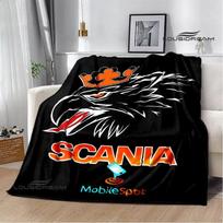 3D S-Scania sunkvežimio spausdintas pledas Pikniko pledas Šilti flaneliniai pledai Namų lovos užtiesalai lovoms Gimtadienio dovana 30x40in