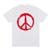 Meilę, ne karą Vintažiniai marškinėliai Pacifizmas Prieš karą Taikos simboliai Medvilniniai vyriški marškinėliai Nauji marškinėliai T-shirt Moteriški viršutiniai drabužiai S