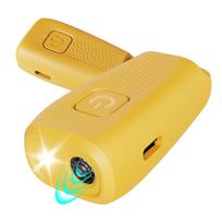 Mini šunų atbaidytuvas Nešiojamas ultragarsinis šunų atbaidytuvas su LED žibintuvėliu USB įkraunamas Anti-barking įrenginys Ultragarsinis atbaidytojas geltona
