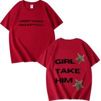 Tate McRae It's Ok I'm Ok Print T Shirt men women Oversized 100% Cotton short sleeve Summer print Unisex plus sizetops XS raudona