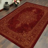 Bordo spalvos raudonas rytietiškas kilimas Tradicinis persiško stiliaus kilimas Klasikinis stačiakampis svetainės kilimas Elegantiškas vintažinis namų dekoras 40x60cm