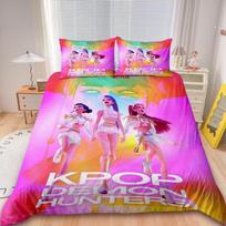 Vaikams D-Demon H-Hunters Antklodės užvalkalų rinkinys K-pop patalynės rinkinys Užvalkalas ant antklodės Viengulis Karališkas su pagalvės užvalkalu Vaikams Dovanos Dekoras EU Single 135x200cm