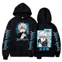 Jujutsu Kaisen Anime Drabužiai Satoru Gojo Spaudas Su Gobtuvu Vyriški Moteriški Džemperiai Populiari Gatvės Mada Harajuku Manga Unisex Džemperis XXXL