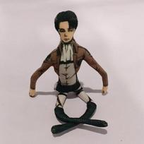Anime Attack On Titan Levi Cosplay Pliušinė Lėlė Kūnas Vielinis Skeletas Veiksmo Pliušinės Lėlės Aksesuarai Ornamentas Dovanos 28cm black