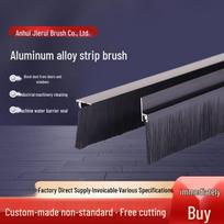 Juodas aliuminio šerių šepetėlis durų sandariklis – Nailoninė apsaugos nuo dulkių juosta Black H-type; Custom; Nylon