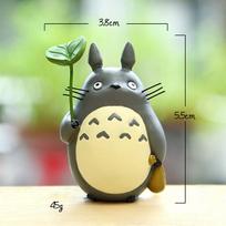 Dervos Animacinis Mano Kaimynas Totoro Miniatiūrinis Sodo Dekoras Su Lapų Dizainu Namams Biurui Dovana BagCat
