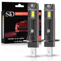 2Pcs 18000LM H1 LED Headlight Bulbs Mini Canbus H1 Led Lamp 16Core CSP for Car Headlamp Fanless DRL Light Auto Diode Fog Lamp 12V 6000K White H1