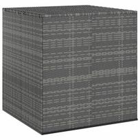 vidaXL Sodo dėžė pagalvėlėms, pilka, 100x97,5x104cm, PE ratanas