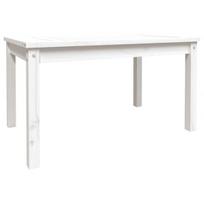 vidaXL Sodo stalas, baltas, 82,5x50,5x45cm, pušies medienos masyvas, Balta