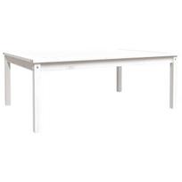 vidaXL Sodo stalas, baltas, 121x82,5x45cm, pušies medienos masyvas, Balta