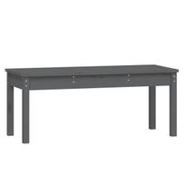 vidaXL Sodo suoliukas, pilkas, 109x44x45cm, pušies medienos masyvas