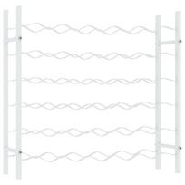 vidaXL Vyno laikiklis 36 buteliams, baltos spalvos, metalas