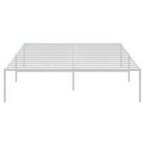 vidaXL Metalinis lovos rėmas, baltos spalvos, 120x200cm