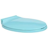 vidaXL Klozeto sėdynė su soft-close mechanizmu, žalios spalvos, ovali