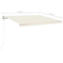 Automatinė markizė su led/vėjo jutikliu VidaXL 450x350 cm, ruda