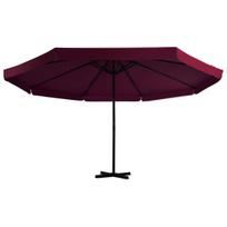 Lauko skėtis su aliuminio stulpu vidaXL, 500 cm, raudonas