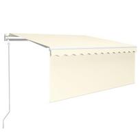 Markizė su uždanga/LED/vėjo jutikliu, 3,5x2,5 m, ruda, Kreminė