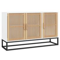 vidaXL Šoninė spintelė, baltos spalvos, 105x30x65cm, apdirbta mediena