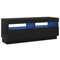 Televizoriaus spintelė su LED apšvietimu, 100x35x40 cm, juoda