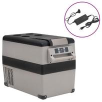 Šaltdėžė su rankena ir adapteriu VidaXL, 35l, juoda