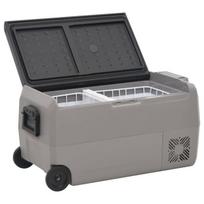 Šaltdėžė su ratukais ir adapteriu VidaXL, 60l, pilka