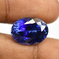 Puikus natūralus MĖLYNASIS Tanzanitas Sertifikuotas Ovalo formos 12,85 ct Laisvas brangakmenis 15.6 mm Approx. mėlyna