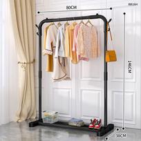 Folding Floor Standing Garment Rack for Bedroom, Balcony, Dormitory & Home Storage
