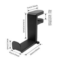 Under-Desk No-Drill Headphone Stand 360-Degree Swivel Headphone Hanger Foldable Headphone Holder juoda
