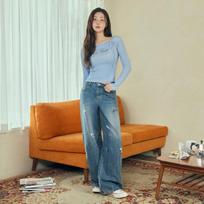 Egoist Vintage Wash Balloon Fit Denim Pants  Es2dp362 LV/44
