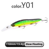MEREDITH Minnow voblerio žūklės masalai 110 mm dirbtinis kietas masalas, gylis 0-3 m, masalas Jerk Bass lydekos masalai lėtai skęsta arba plūduriuoja