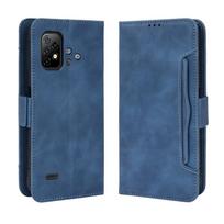 Verslo odinis kortelių lizdo laikiklis telefono dėklas, skirtas Umidigi Bison X10 A9 A7 S5 Pro A3X A3S A5 Piniginės smūgiams atsparus atverčiamas atgal dangtelis, skirtas Umidigi A11 PRO MAX FOR Bison Pro mėlyna
