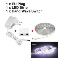 Virtuvės spintos foninis apšvietimas su jutiklio jungikliu pritemdomas LED apšvietimas 5 m 4 m 3 m 2 m 1 m atsparus vandeniui 2835SMD LED juostiniai žibintai su ES kištuku 1M-EU