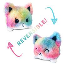 Apverčiamas katės pliušinis žaislas Miela apverčiama gyvūno lėlė Colored cat