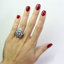 Hiphopo / Roko Sidabriniai Papuošalai Unisex Žiedas Natūralus Cirkonio Brangakmenis Anillos De Bizuteria S925 Sterlingo Sidabro Žiedas Vyrams Dėžutė 6 mėlyna