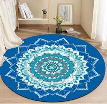 Mandala spausdintas apvalus kilimėlis, lengvas meditacinis jogos kilimėlis, apvalus jogos kilimėlis, skirtas miegamojo kambariui Diameter 60cm