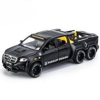 Tinka 1:28 mastelio Benz pikapas X klasės modelio automobilis, slegiamo cinko lydinio, ištraukiamas atgal žaislinis automobilis su garsu ir šviesa, skirtas vaikams berniukui 1/28-21x8.5x5.5cm juoda